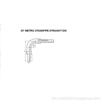 90° Metrisches Standrohr 50091